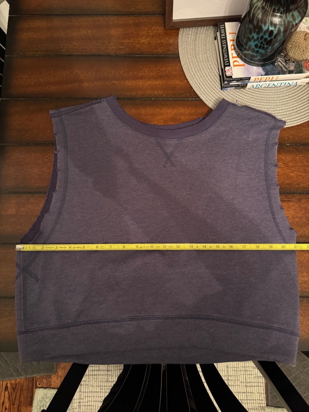 FP Movement by Free People Raw-Edge Sleeveless Crop Top - Dusty Blue - Picture 6 of 8